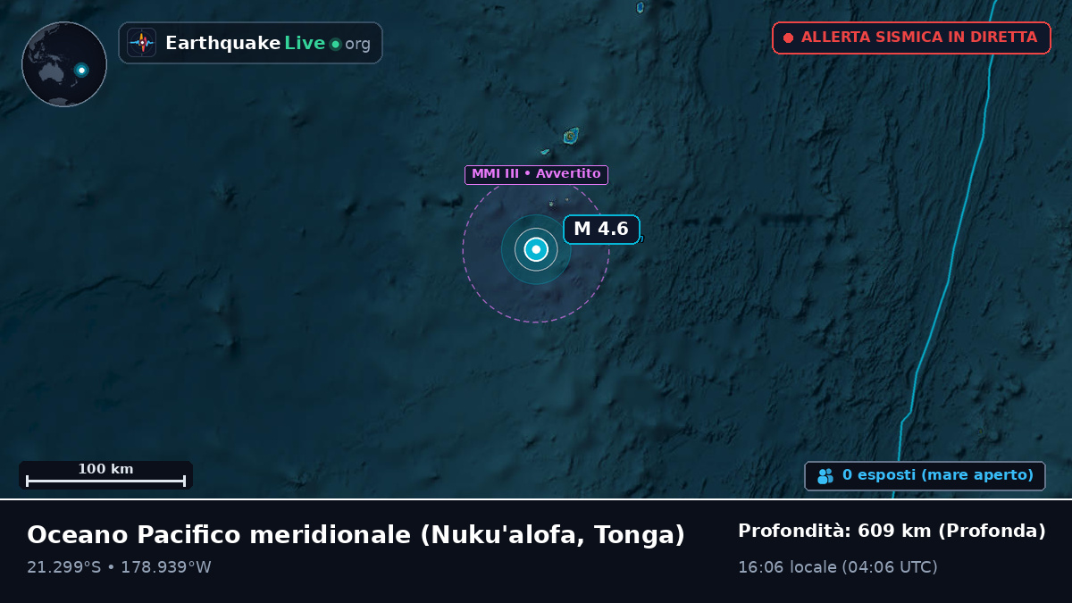Oceano Pacifico meridionale (Tonga)