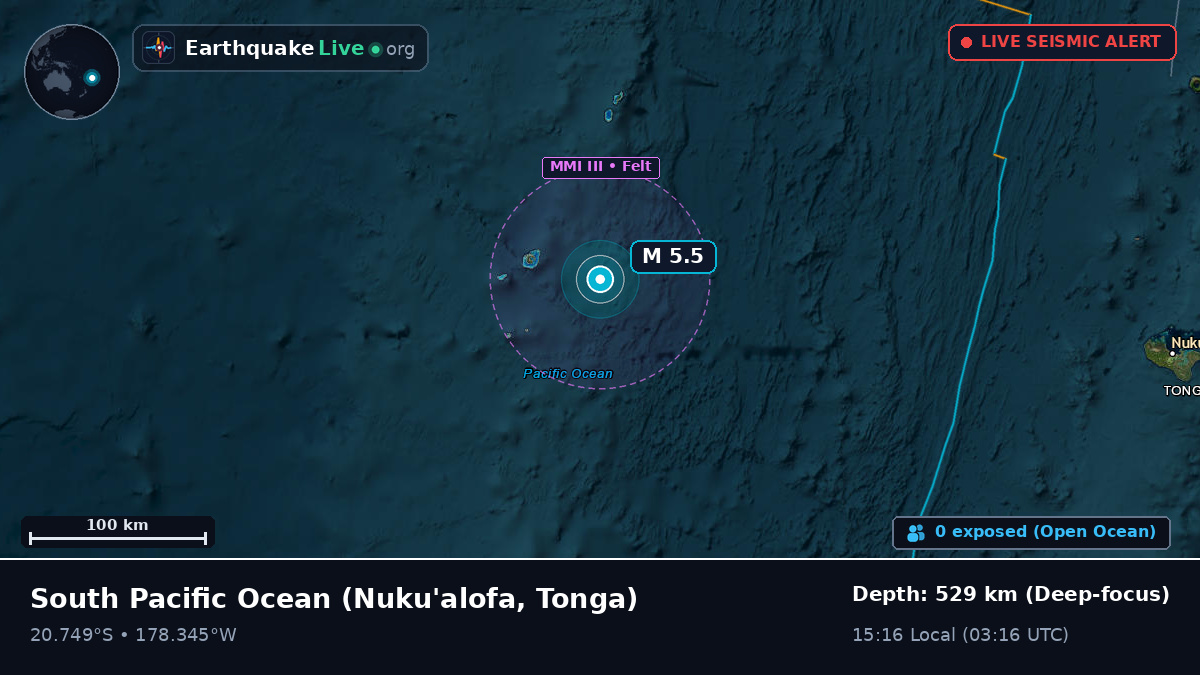 South Pacific Ocean (Tonga)