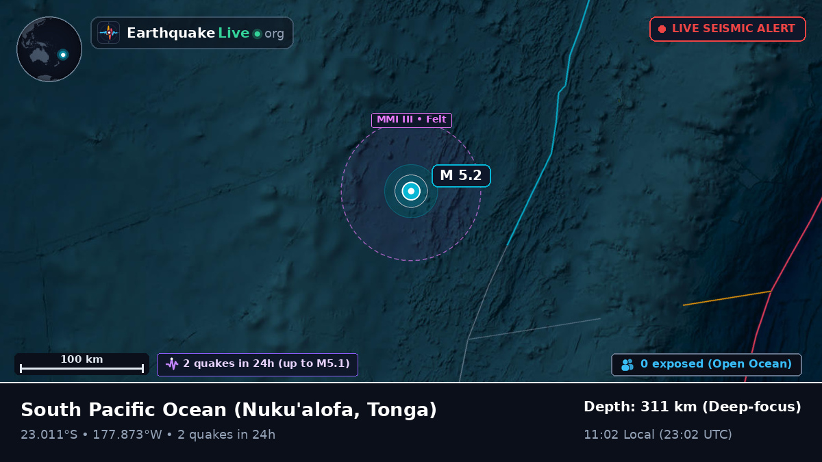 South Pacific Ocean (Tonga)