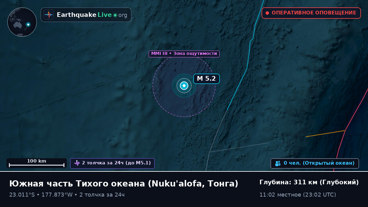Южная часть Тихого океана (Тонга)