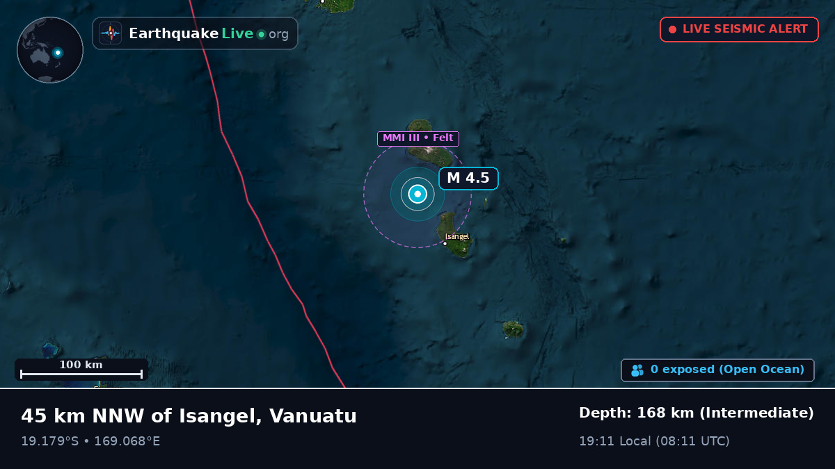 Off the coast of Port Vila, Vanuatu