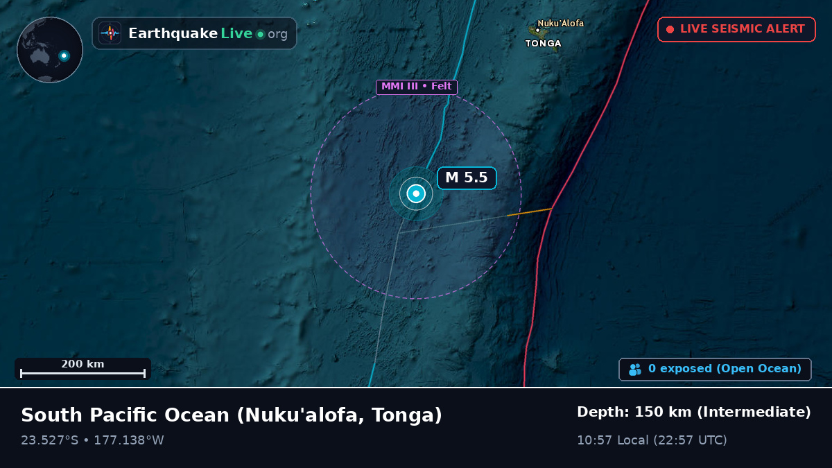 South Pacific Ocean (Tonga)