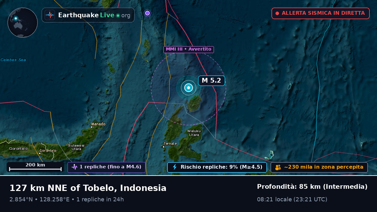 Oceano Pacifico settentrionale (Indonesia)