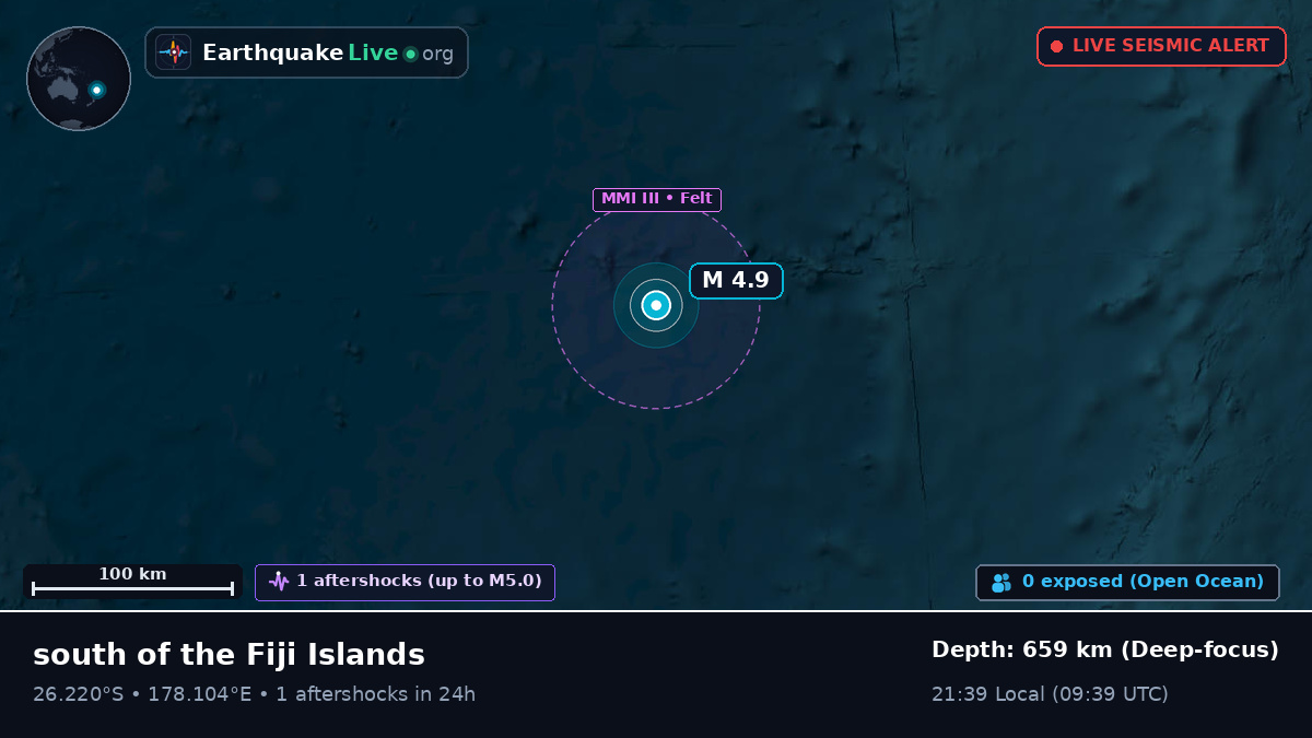 South Pacific Ocean (Kermadec Islands)