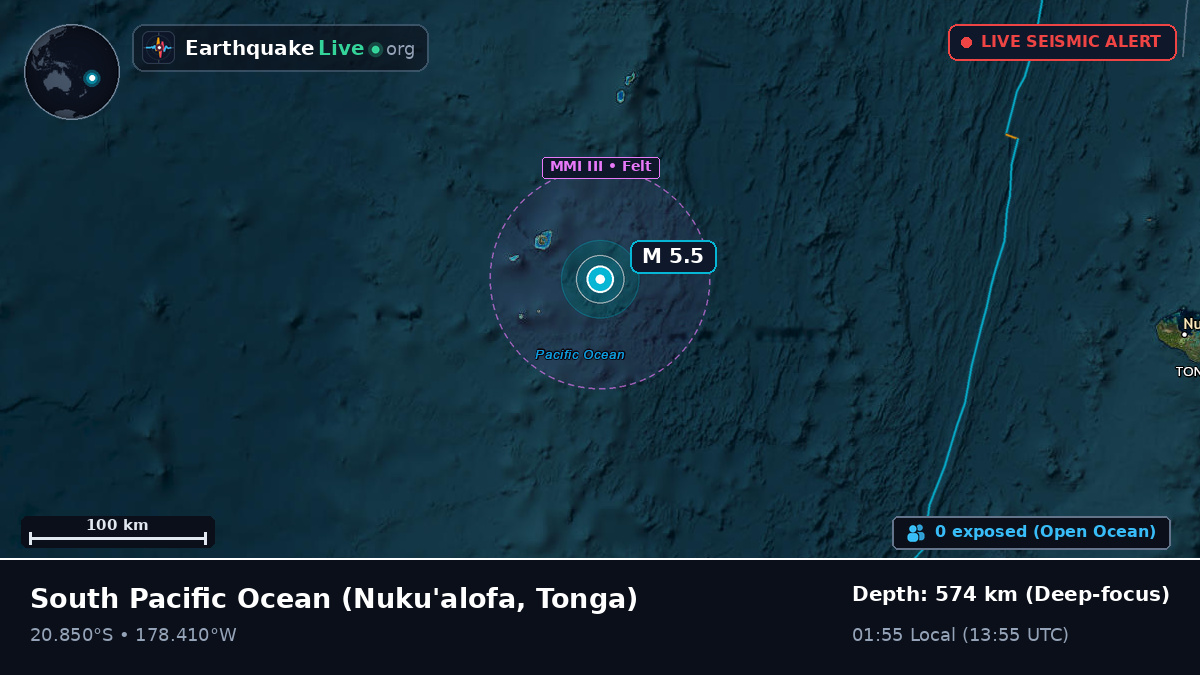 South Pacific Ocean (Tonga)