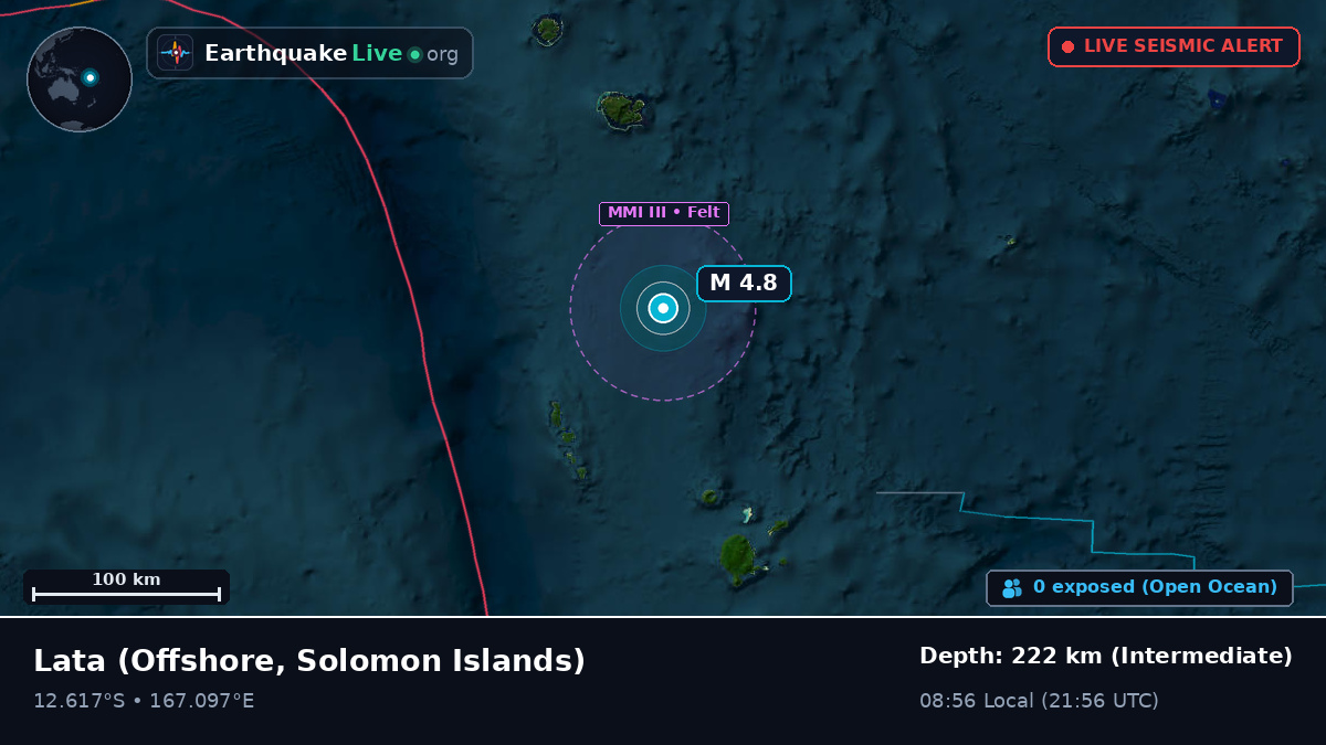 Off the coast of Lata, Solomon Islands