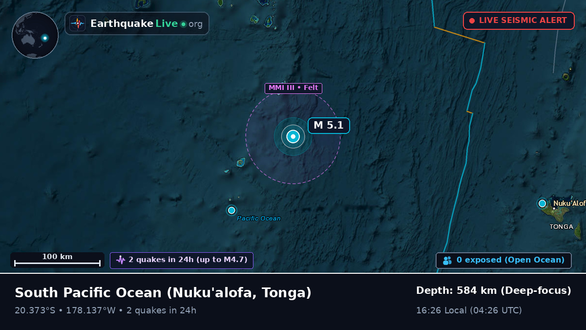 South Pacific Ocean (Tonga)