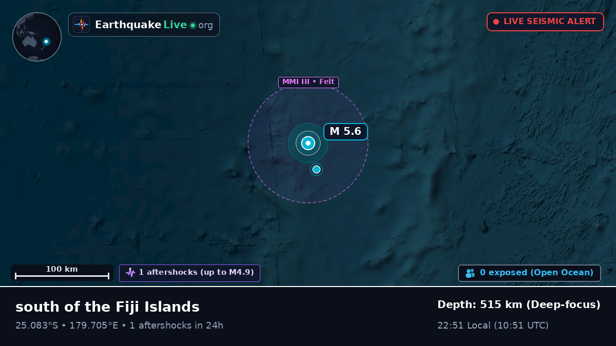 South Pacific Ocean (Kermadec Islands)