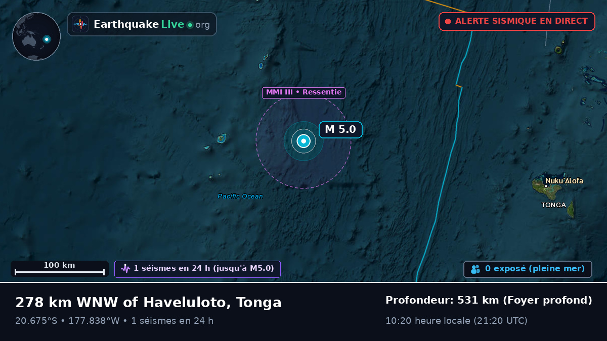 Océan Pacifique Sud (Tonga)