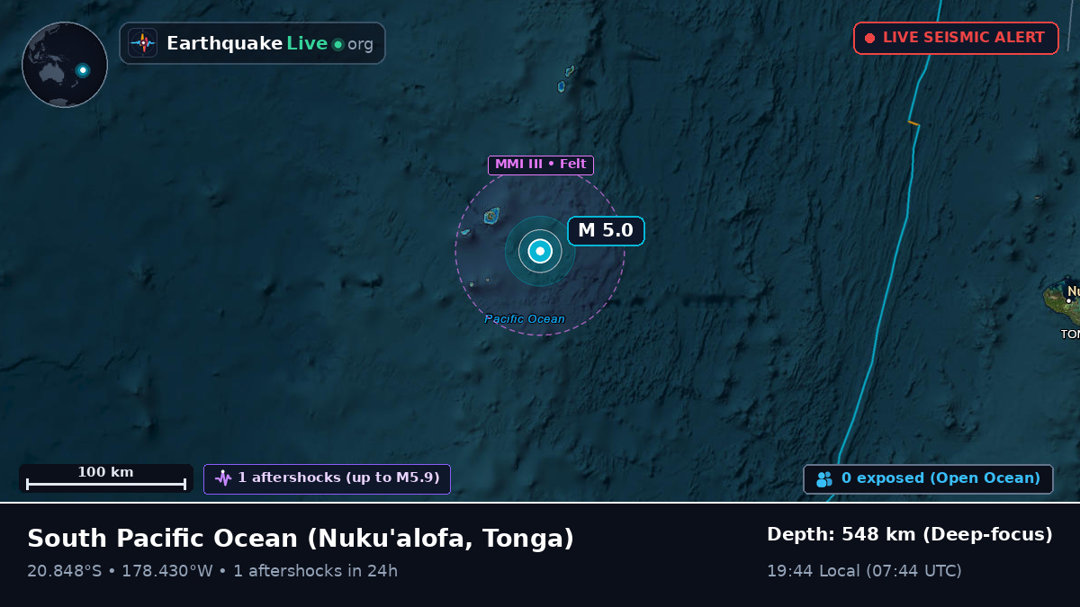 South Pacific Ocean (Tonga)