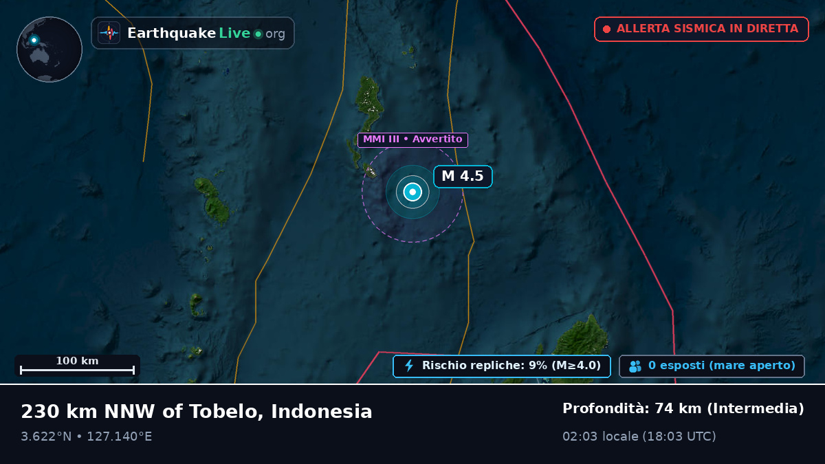 Oceano Pacifico settentrionale (Indonesia)