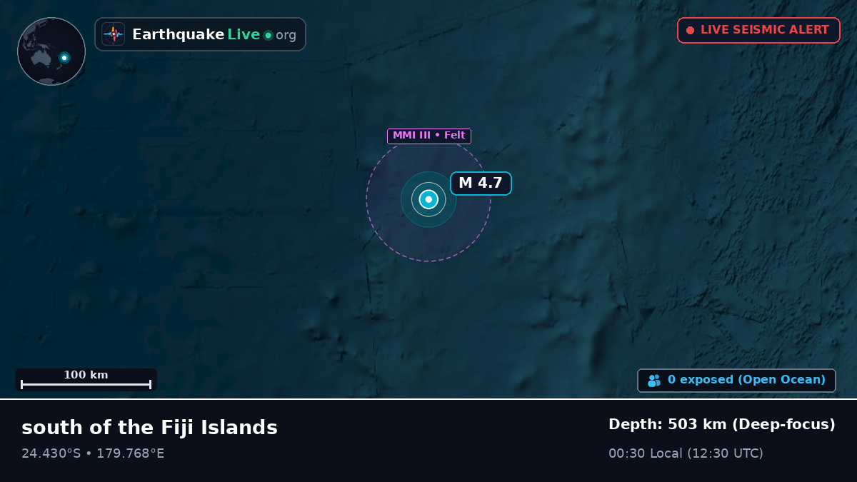 South Pacific Ocean (Kermadec Islands)