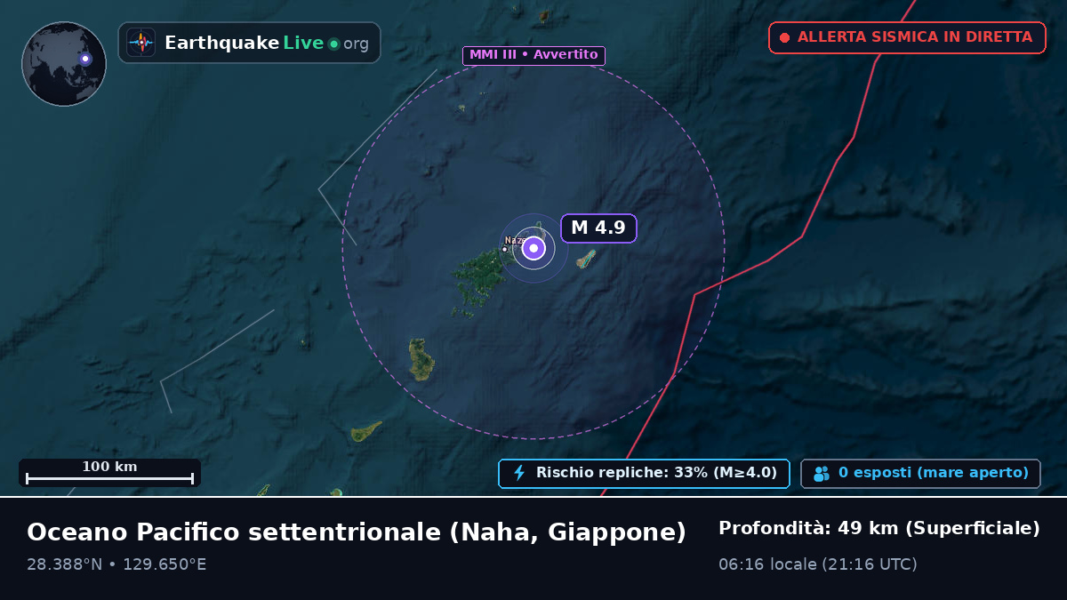 Oceano Pacifico settentrionale (Giappone)