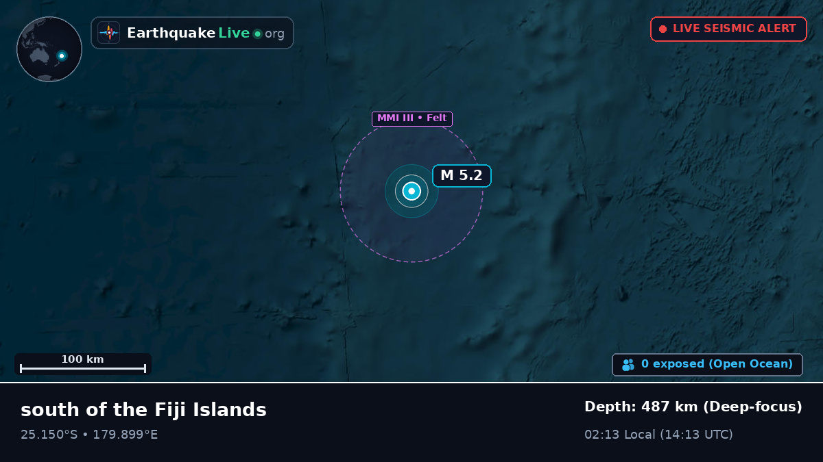 South Pacific Ocean (Kermadec Islands)
