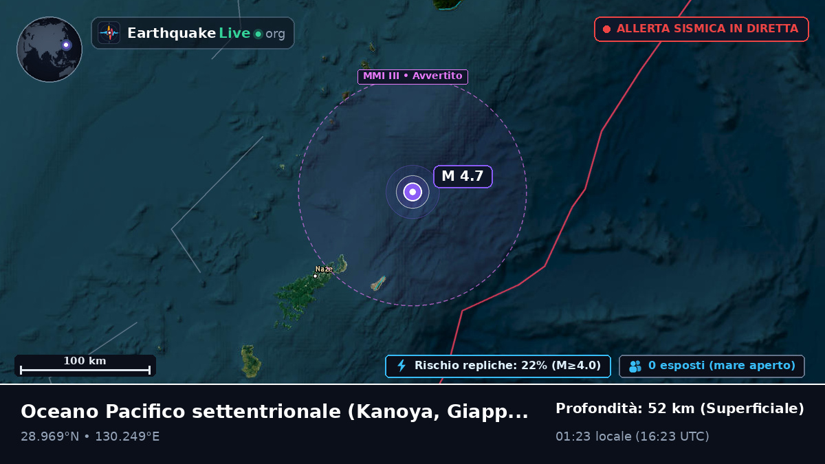 Oceano Pacifico settentrionale (Giappone)