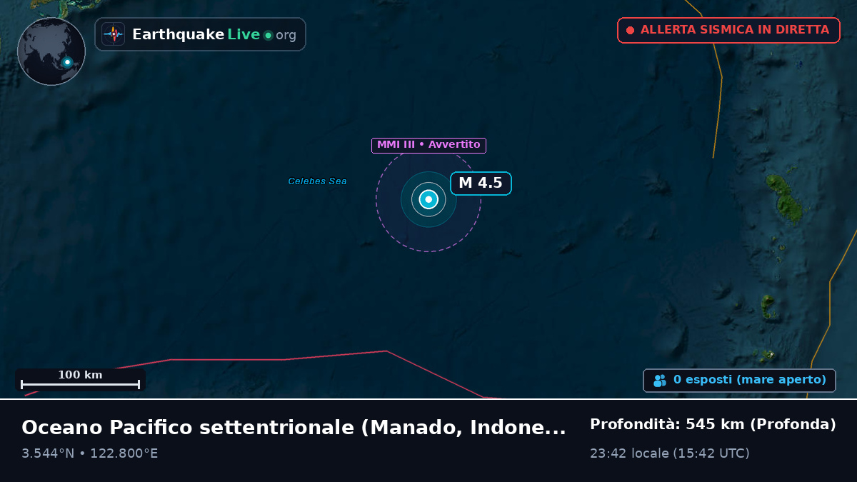 Oceano Pacifico settentrionale (Indonesia)