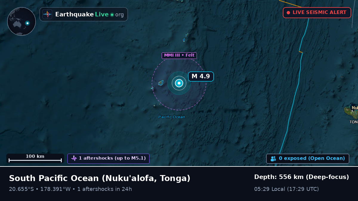 South Pacific Ocean (Tonga)