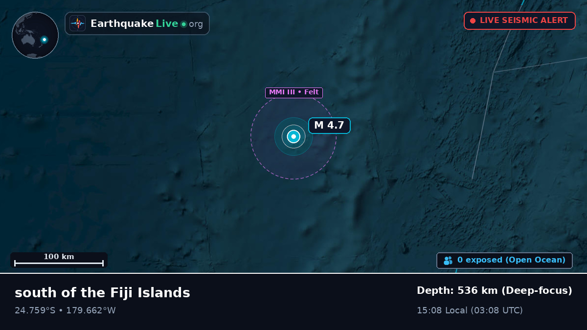 South Pacific Ocean (Kermadec Islands)