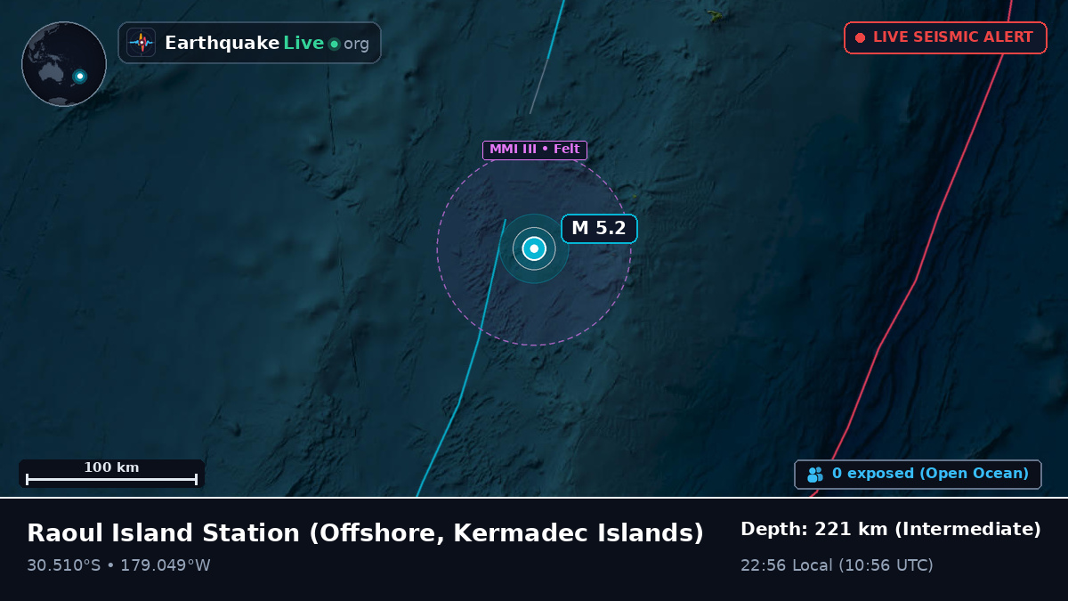 Off the coast of Raoul Island Station, Kermadec Islands