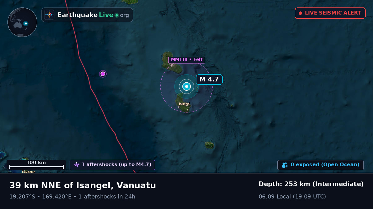 Off the coast of Port Vila, Vanuatu