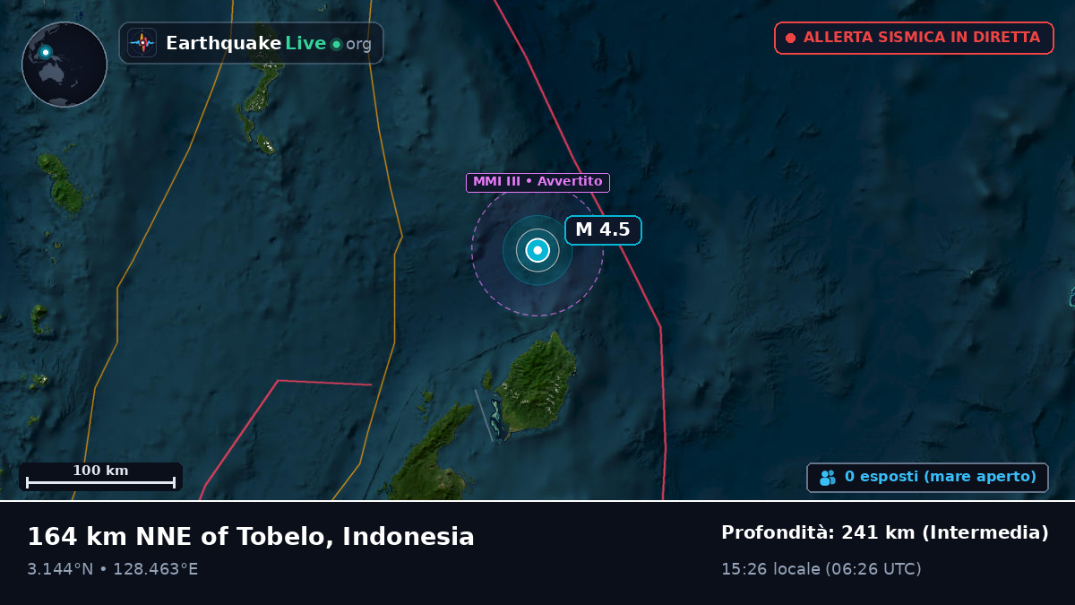 Oceano Pacifico settentrionale (Indonesia)