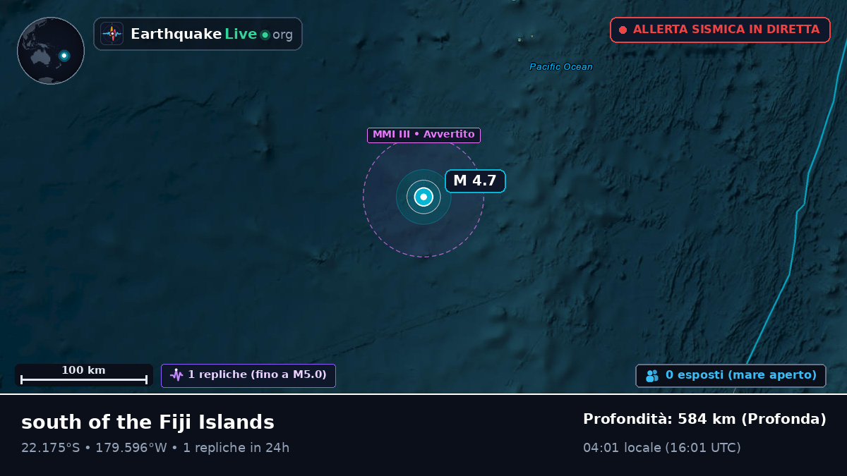 Oceano Pacifico meridionale (Tonga)