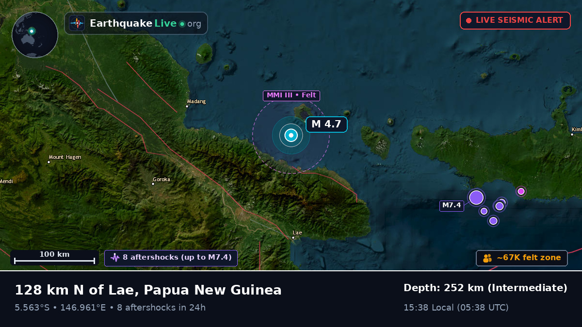 Off the coast of Lae, Papua New Guinea