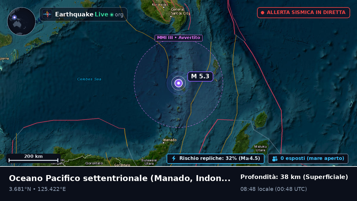 Oceano Pacifico settentrionale (Indonesia)