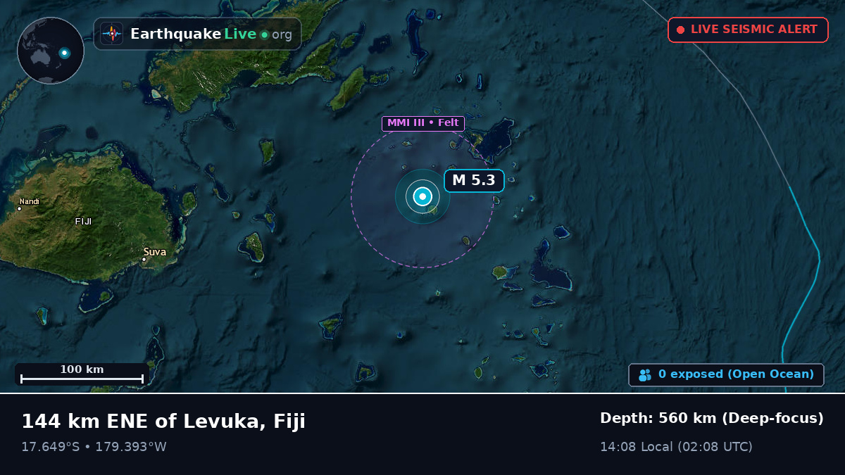 Off the coast of Suva, Fiji