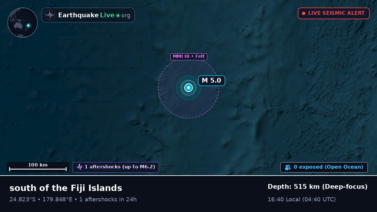South Pacific Ocean (Kermadec Islands)