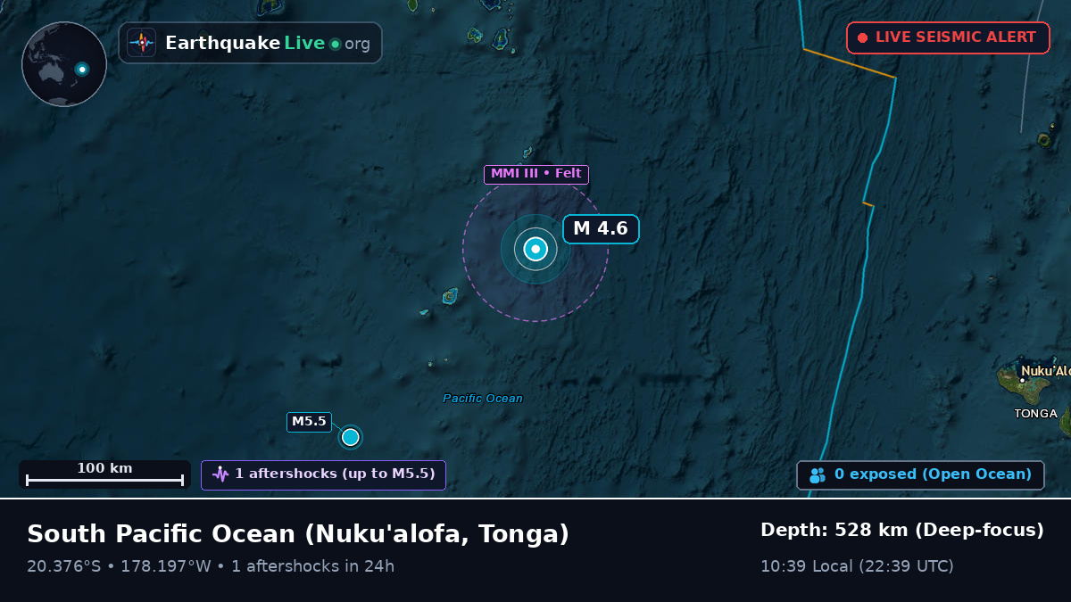South Pacific Ocean (Tonga)