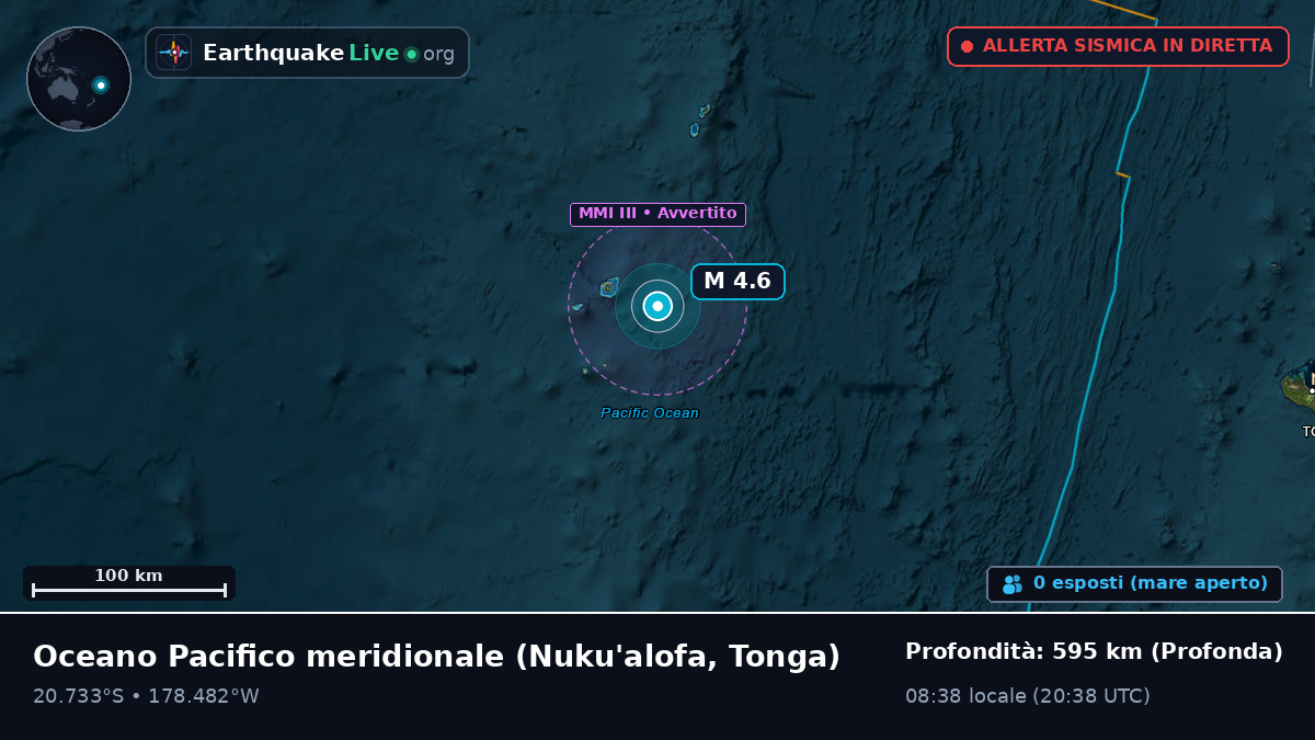 Oceano Pacifico meridionale (Tonga)