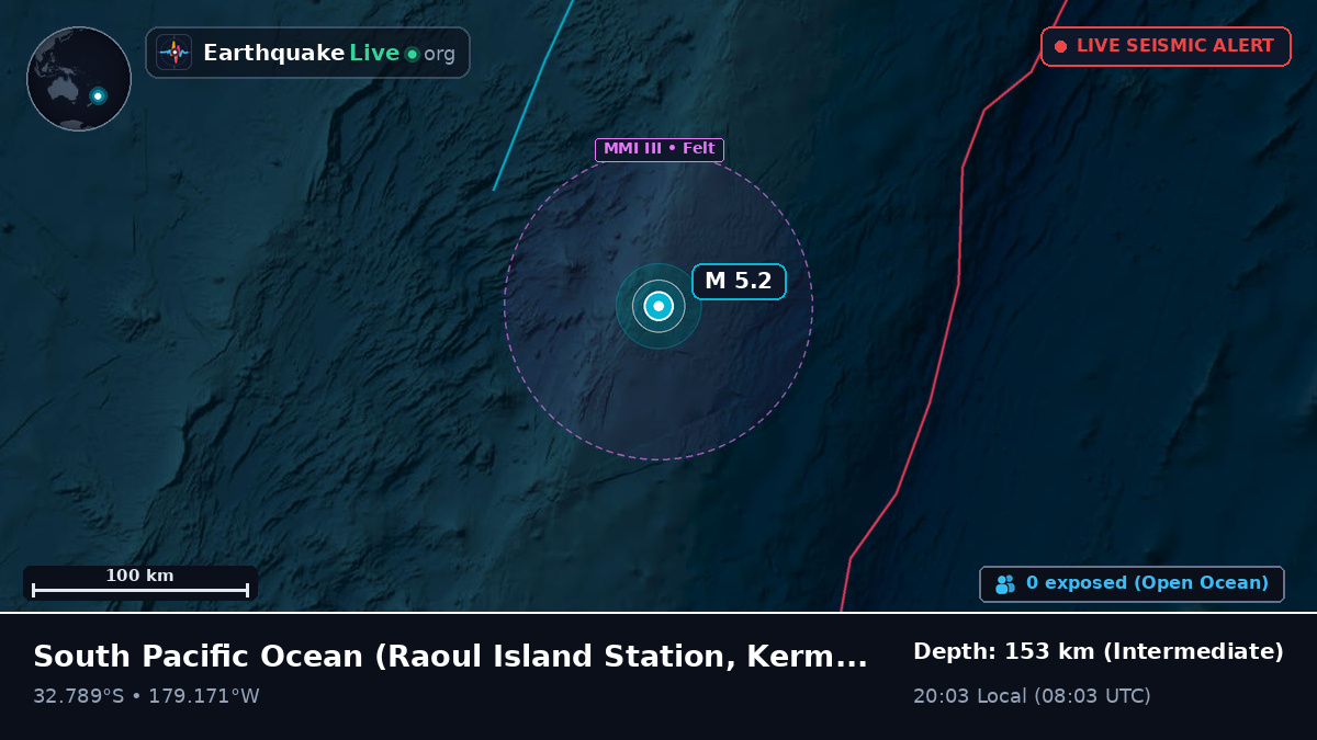 South Pacific Ocean (Kermadec Islands)