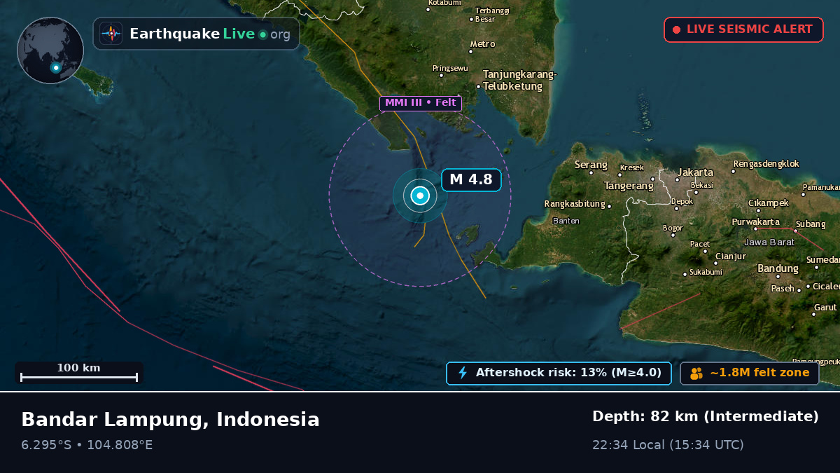 Off the coast of Bandar Lampung, Indonesia