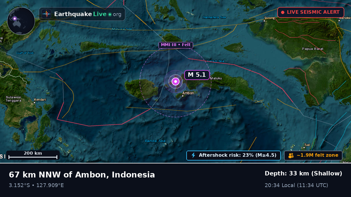 Off the coast of Ambon, Indonesia