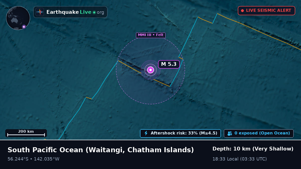 South Pacific Ocean (Chatham Islands)