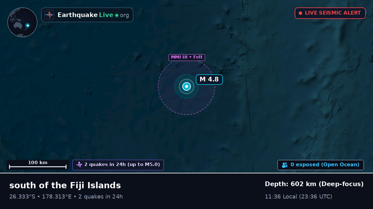 South Pacific Ocean (Kermadec Islands)