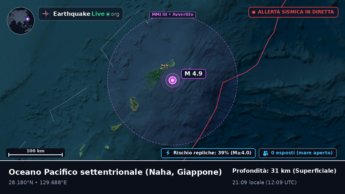 Oceano Pacifico settentrionale (Giappone)