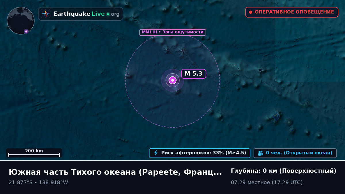 Южная часть Тихого океана (Французская Полинезия)