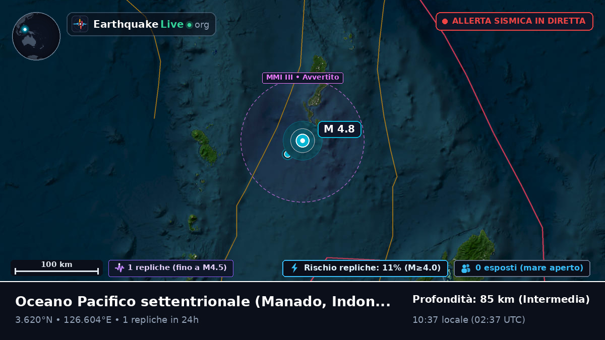 Oceano Pacifico settentrionale (Indonesia)