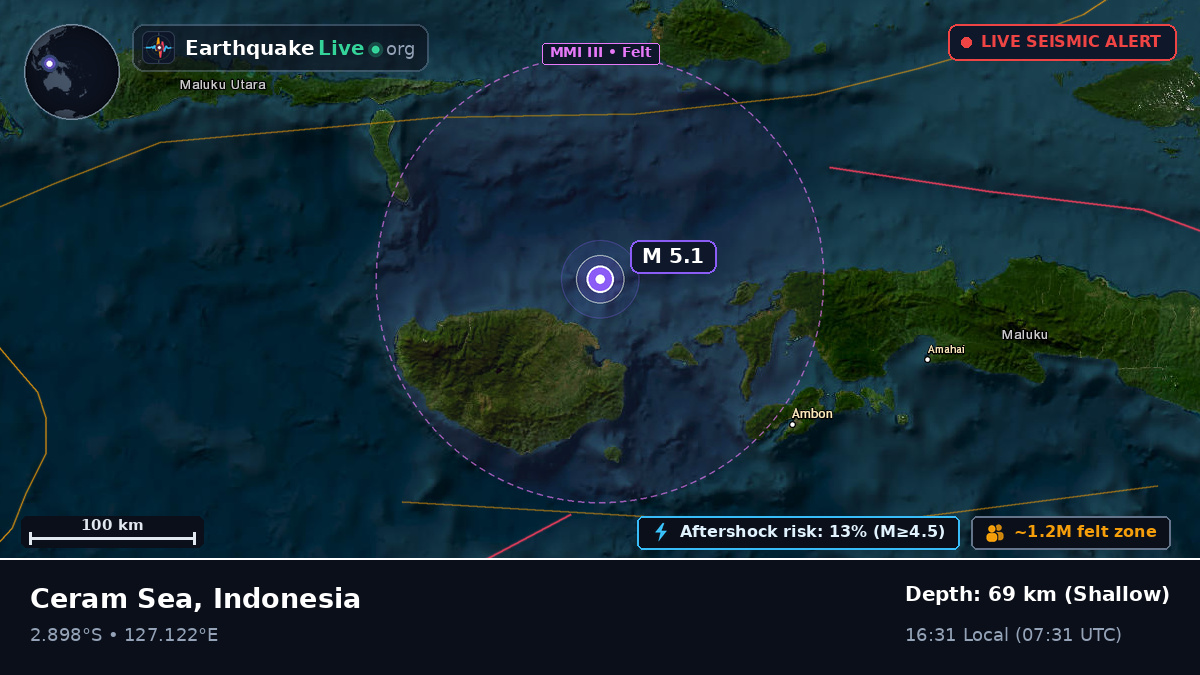 Off the coast of Ambon, Indonesia