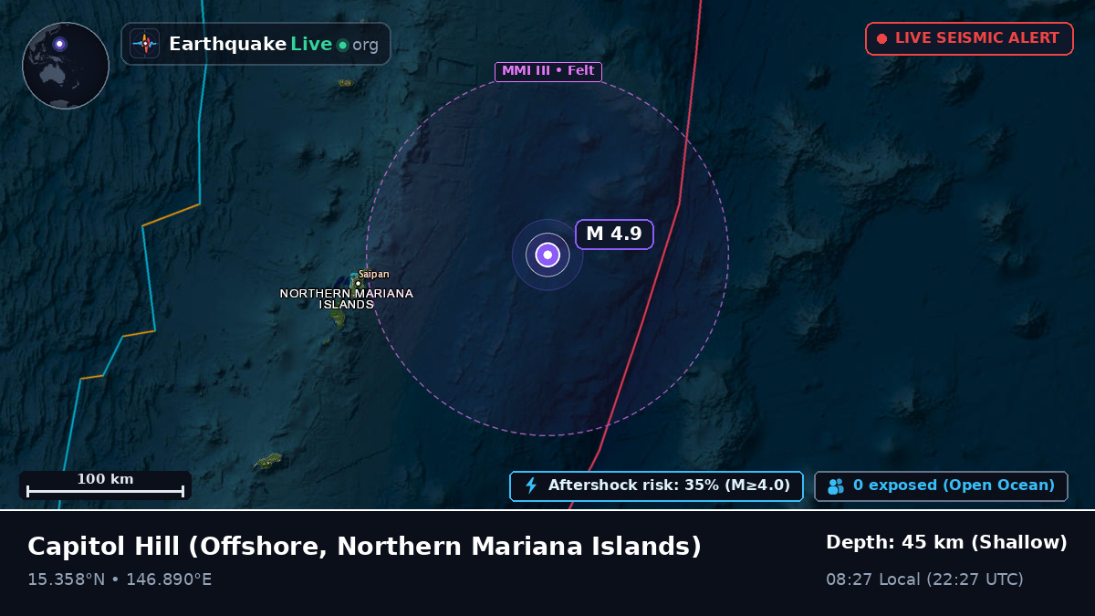 Off the coast of Capitol Hill, Northern Mariana Islands