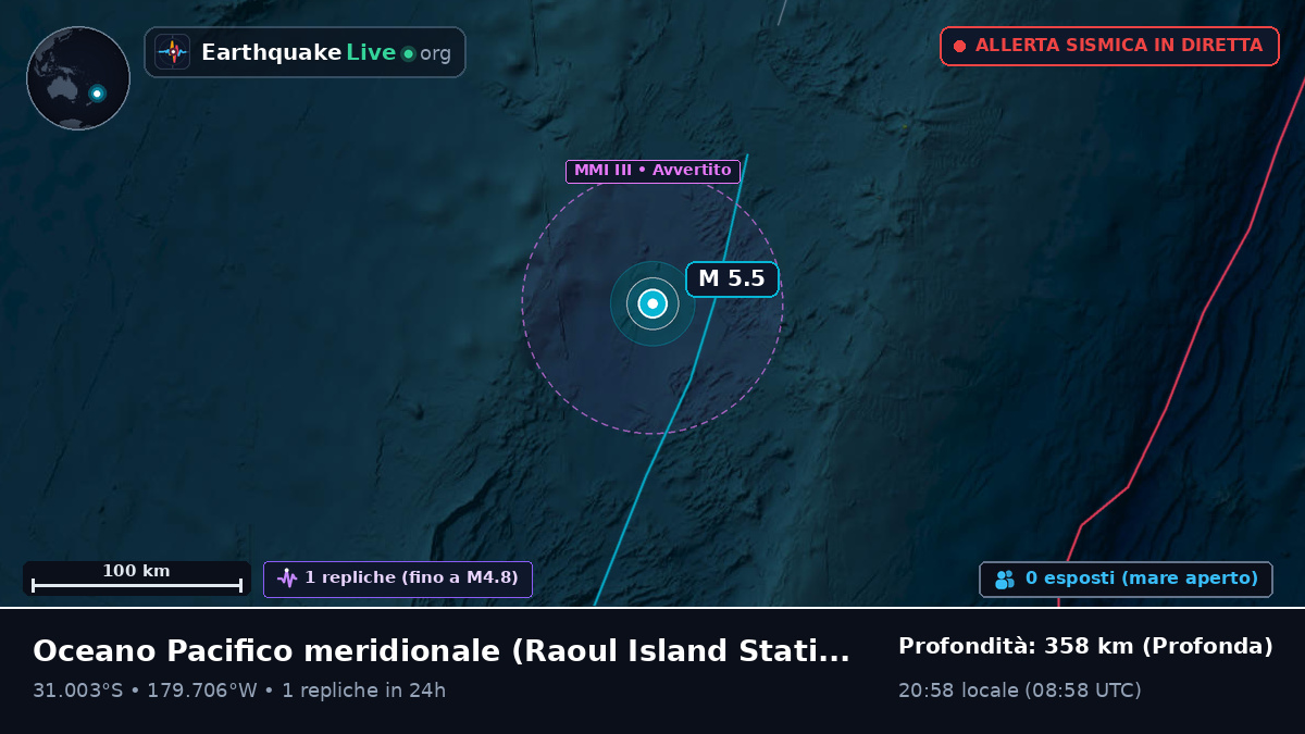 Oceano Pacifico meridionale (Kermadec Islands)