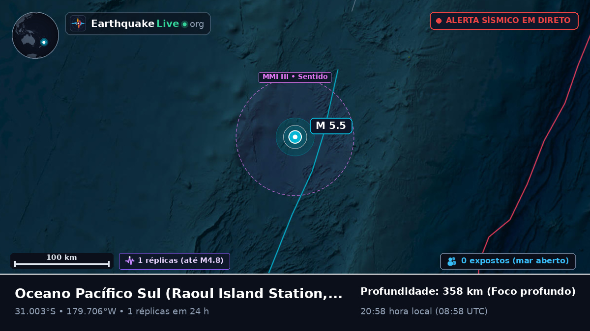 Oceano Pacífico Sul (Kermadec Islands)