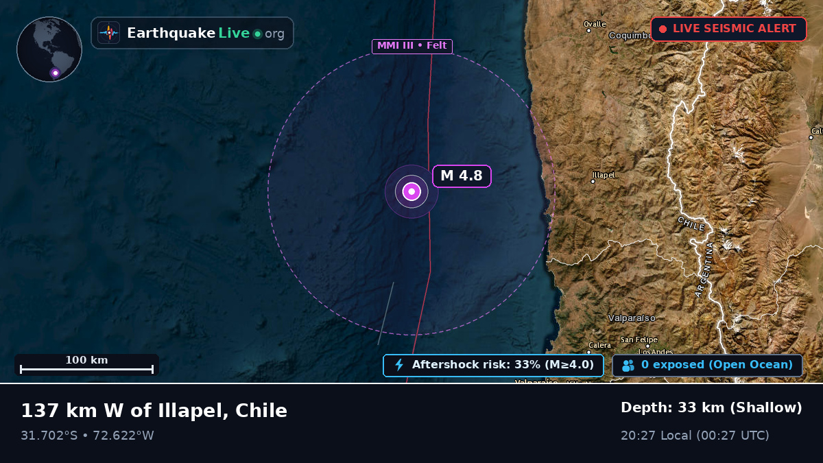 Off the coast of Valparaíso, Chile