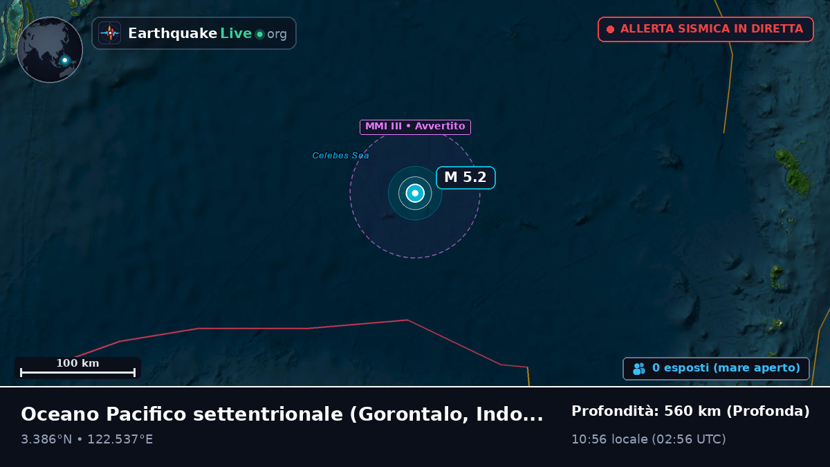 Oceano Pacifico settentrionale (Indonesia)