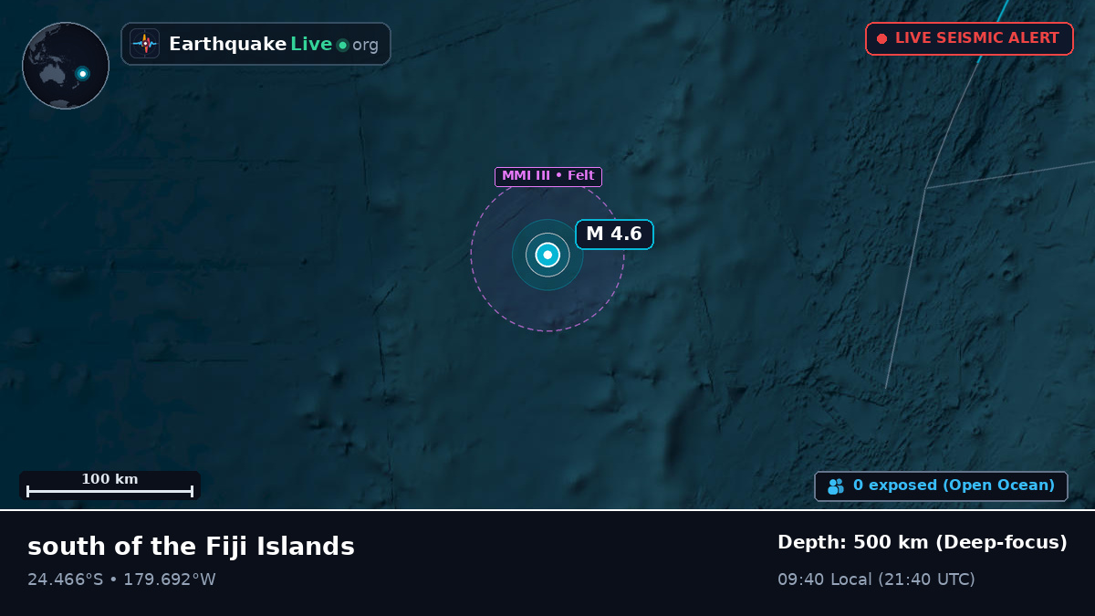 South Pacific Ocean (Kermadec Islands)