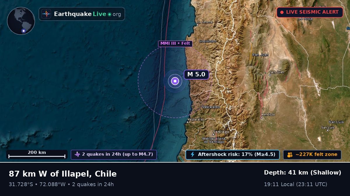 Off the coast of Valparaíso, Chile