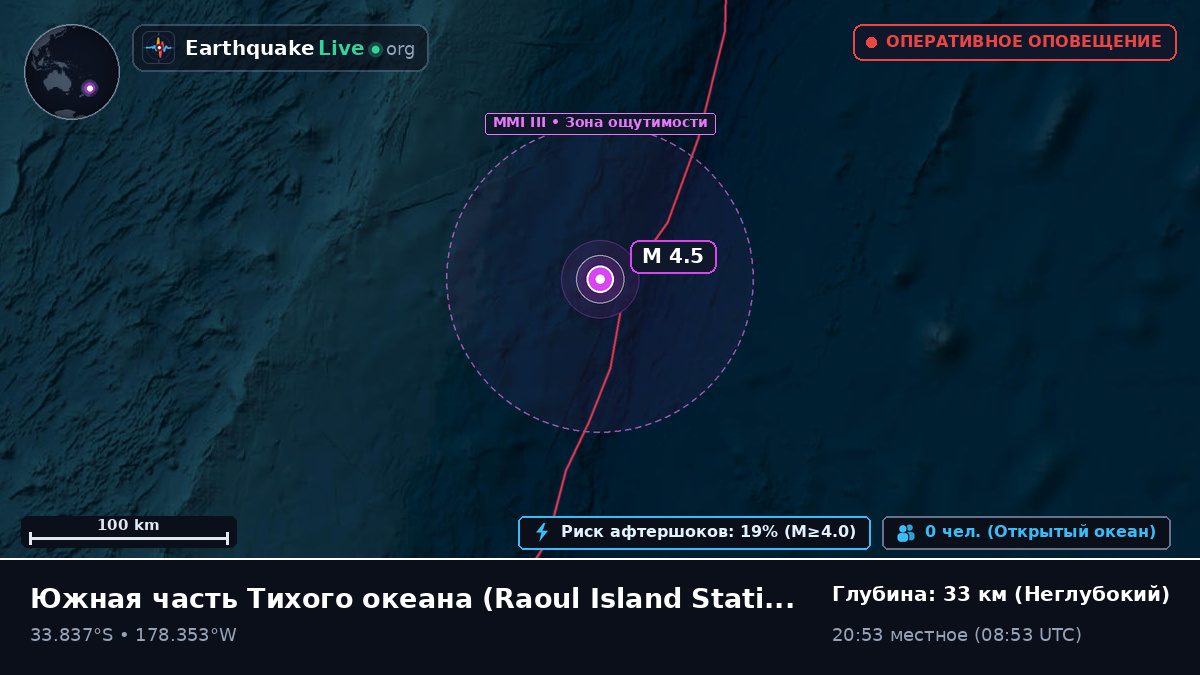 Южная часть Тихого океана (Kermadec Islands)