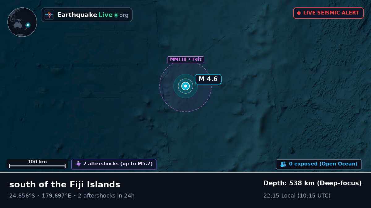 South Pacific Ocean (Kermadec Islands)